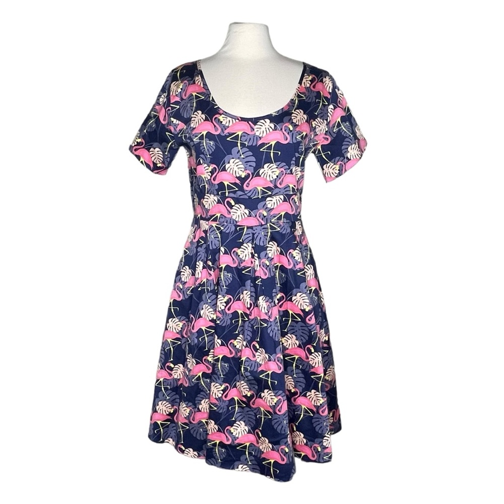 Lady Voluptuous 16 flamingo print dress